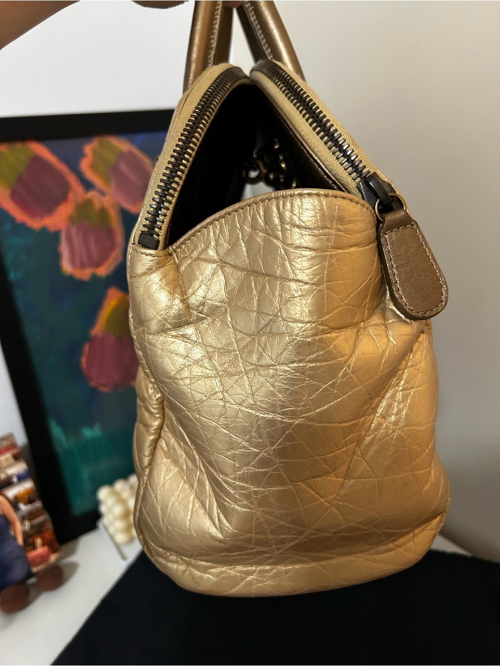 CHANEL Metallic Gold Bag - Picture 3 of 14